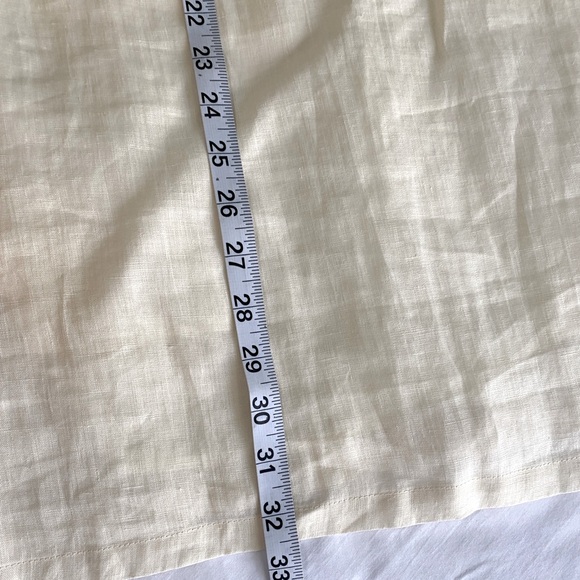 🆕 MARINA RINALDI Ivory 100% Linen A-Line Lagenlook Skirt SZ 20 - Picture 7 of 7